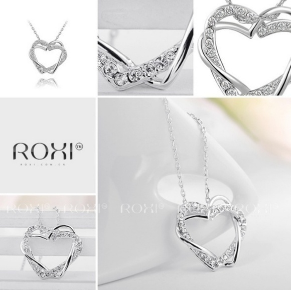 ❤$5 Sale! 18K gold plated double heart necklace - Picture 2 of 5